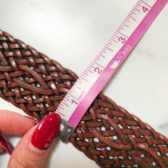Coach brown leather braided belt 8541, size m - Picture 5 of 6